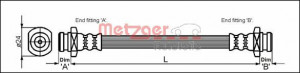 METZGER 4110089 - Bremsschlauch