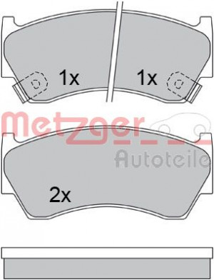METZGER 1170433 - Bremsbelagsatz, Scheibenbremse