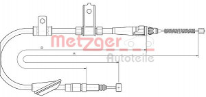 METZGER 10.5156 - Seilzug, Feststellbremse