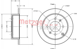 METZGER 6110464 - Bremsscheibe