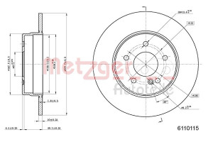 METZGER 6110115 - Bremsscheibe