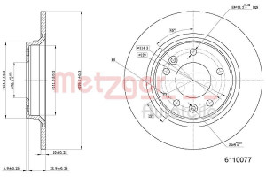 METZGER 6110077 - Bremsscheibe