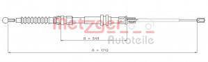 METZGER 10.7432 - Seilzug, Feststellbremse