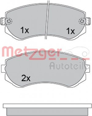 METZGER 1170317 - Bremsbelagsatz, Scheibenbremse