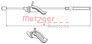 METZGER 10.5369 - Seilzug, Feststellbremse