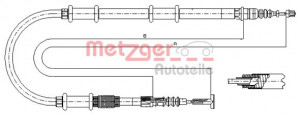 METZGER 491.21 - Seilzug, Feststellbremse