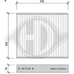 DIEDERICHS DCI1103 - Filter, Innenraumluft