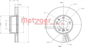 METZGER 6110522 - Bremsscheibe