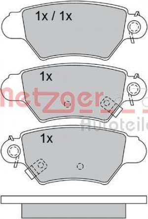 METZGER 1170042 - Bremsbelagsatz, Scheibenbremse