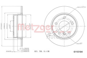 METZGER 6110184 - Bremsscheibe