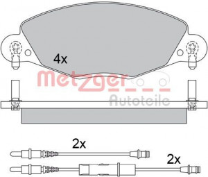 METZGER 1170437 - Bremsbelagsatz, Scheibenbremse