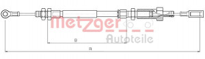 METZGER 10.4723 - Seilzug, Feststellbremse
