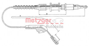 METZGER 11.5943 - Seilzug, Feststellbremse