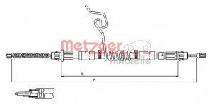 METZGER 11.5576 - Seilzug, Feststellbremse