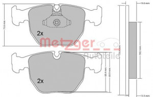 METZGER 1170238 - Bremsbelagsatz, Scheibenbremse