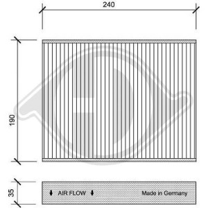 DIEDERICHS DCI1074 - Filter, Innenraumluft