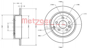METZGER 6110366 - Bremsscheibe
