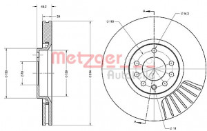 METZGER 6110251 - Bremsscheibe
