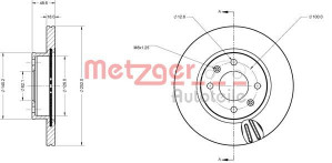 METZGER 6110666 - Bremsscheibe