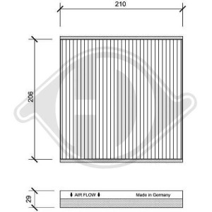 DIEDERICHS DCI1070 - Filter, Innenraumluft