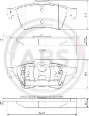 A.B.S. 37216 - Bremsbelagsatz, Scheibenbremse