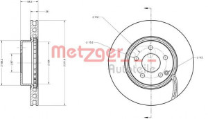 METZGER 6110304 - Bremsscheibe