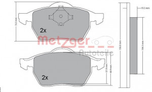 METZGER 1170114 - Bremsbelagsatz, Scheibenbremse
