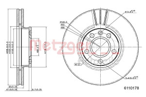 METZGER 6110178 - Bremsscheibe