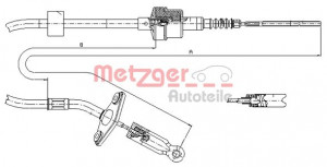 METZGER 12.7200 - Seilzug, Kupplungsbetätigung