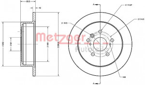 METZGER 6110658 - Bremsscheibe