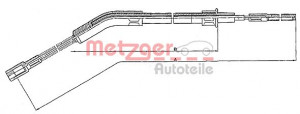 METZGER 10.702 - Seilzug, Feststellbremse