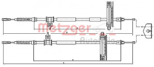 METZGER 10.5362 - Seilzug, Feststellbremse