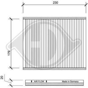 DIEDERICHS DCI1090 - Filter, Innenraumluft