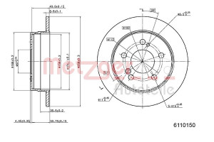 METZGER 6110150 - Bremsscheibe
