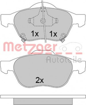 METZGER 1170587 - Bremsbelagsatz, Scheibenbremse