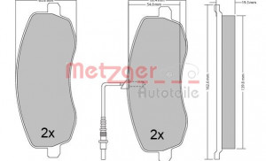 METZGER 1170563 - Bremsbelagsatz, Scheibenbremse