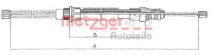 METZGER 11.607 - Seilzug, Feststellbremse