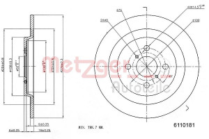 METZGER 6110181 - Bremsscheibe