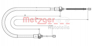 METZGER 10.6890 - Seilzug, Feststellbremse