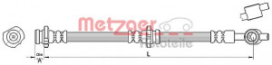 METZGER 4110387 - Bremsschlauch
