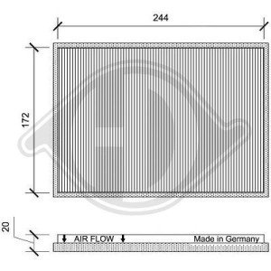 DIEDERICHS DCI0161 - Filter, Innenraumluft