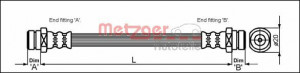 METZGER 4110429 - Bremsschlauch