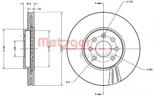 METZGER 6110261 - Bremsscheibe