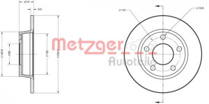 METZGER 6110308 - Bremsscheibe