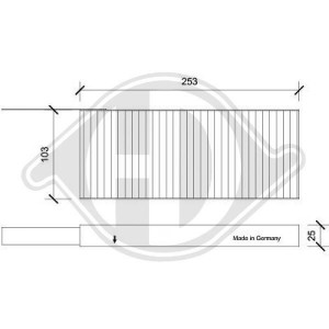 DIEDERICHS DCI0225S - Filter, Innenraumluft