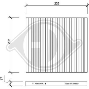 DIEDERICHS DCI0134 - Filter, Innenraumluft