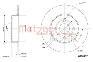 METZGER 6110192 - Bremsscheibe