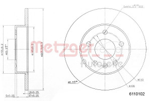 METZGER 6110102 - Bremsscheibe