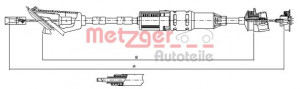 METZGER 11.3214 - Seilzug, Kupplungsbetätigung