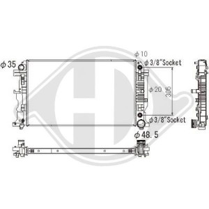 DIEDERICHS DCM3908 - Kühler, Motorkühlung